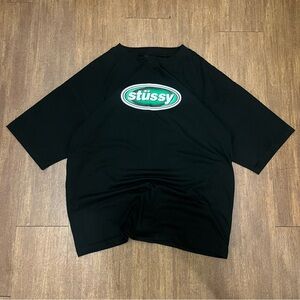 Stussy Black Tee with Signature Logo